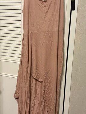 Reformation Blush Pink Dress with Asymmetric High-Low Hem